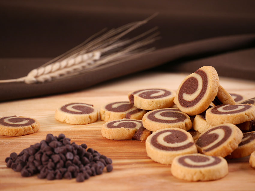 Dinkel-Schwarz-Weiß-Gebäck