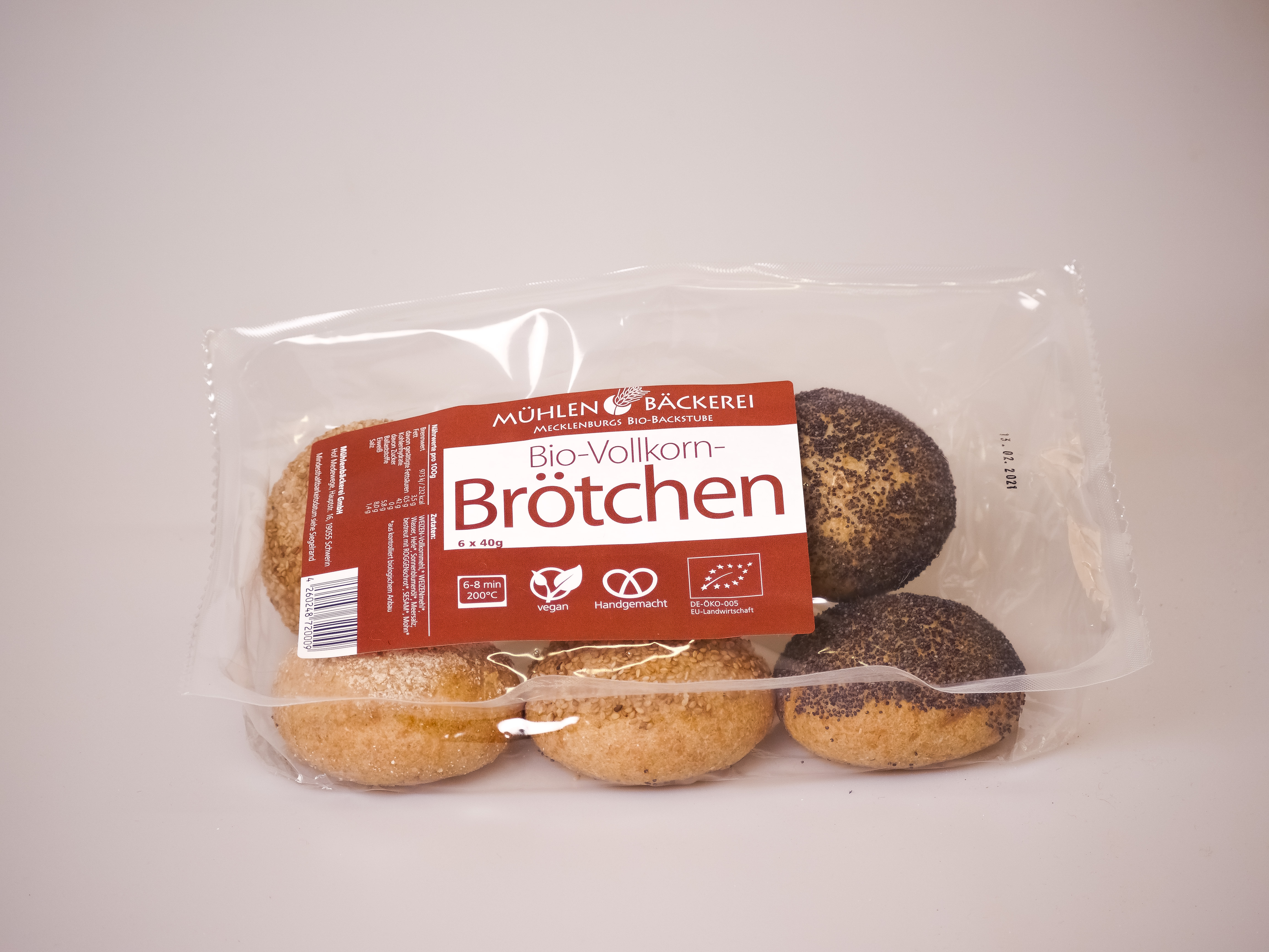 Vollkornbrötchen zum Aufbacken